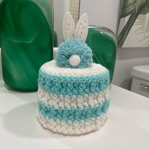 Easter Bunny Butt Toilet Paper Roll Cover Crochet